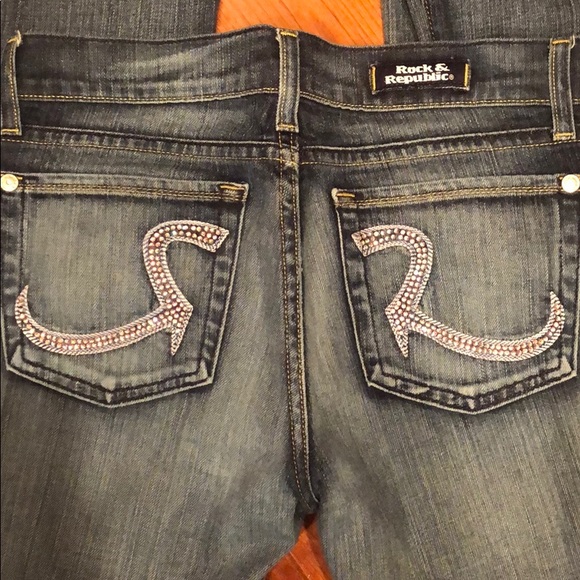 Rock & Republic Roth Jeans - Rhinestone - 27 - Picture 3 of 8